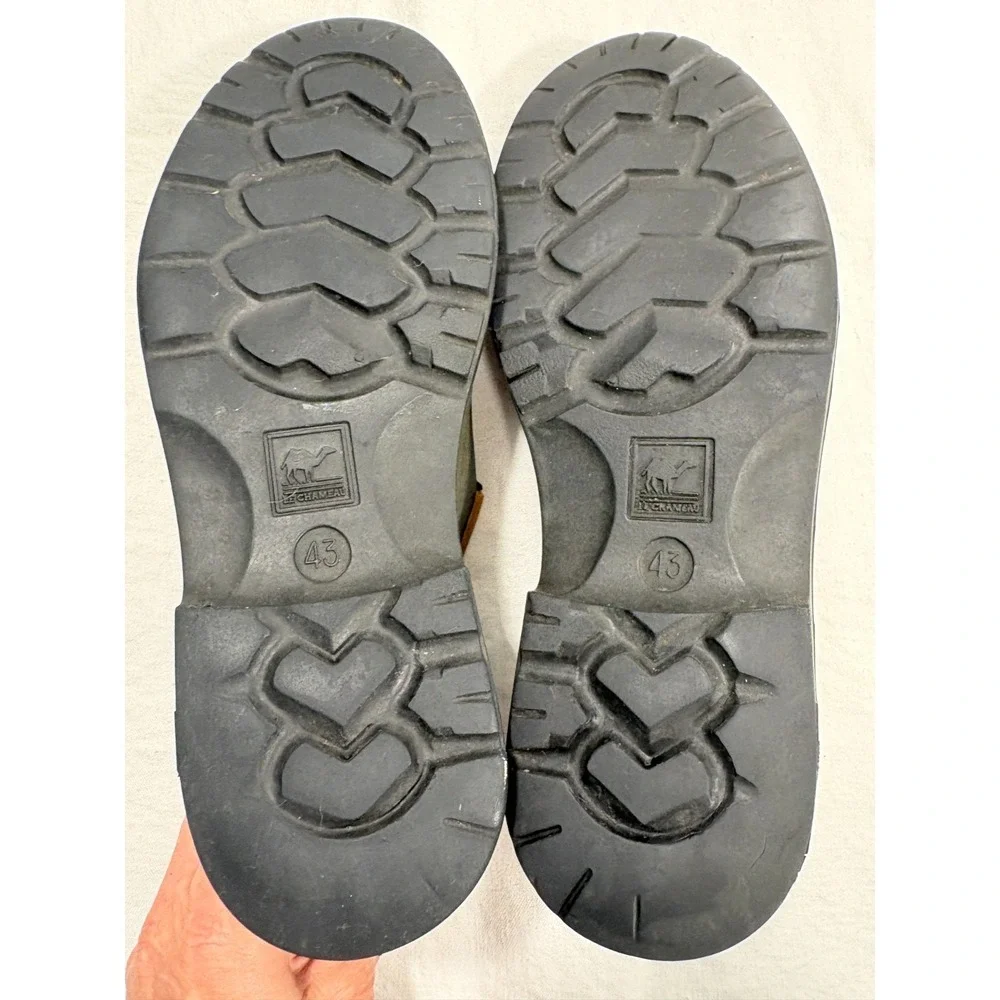 Vtg Le Chameau Mens‎ Gardening Shoes Loafers Slip On Green Round Toe sz 43 US 10